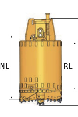Rock drilling bucket