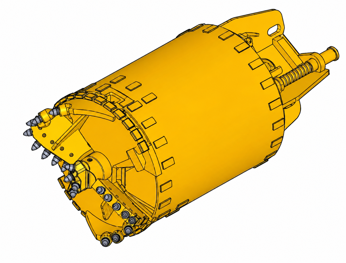 Double/Single Bottom Drilling Bucket with Rock Teeth